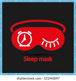 sleep mask icon vector illustration eps10. Isolated badge for website or app - stock infographics