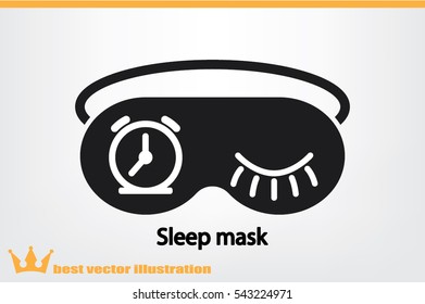 sleep mask icon vector illustration eps10. Isolated badge for website or app - stock infographics