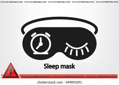 sleep mask icon vector illustration eps10. Isolated badge for website or app - stock infographics