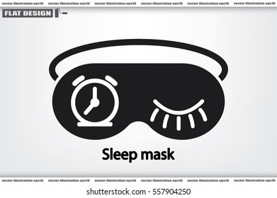 sleep mask icon vector illustration eps10. Isolated badge for website or app - stock infographics