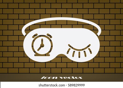 sleep mask icon vector illustration eps10. Isolated badge for website or app - stock infographics