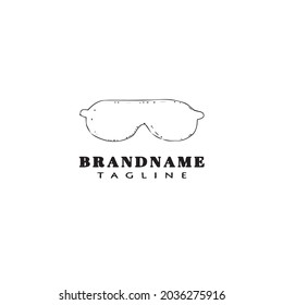 sleep mask logo icon design template modern vector