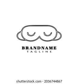 sleep mask logo icon design template modern vector illustration