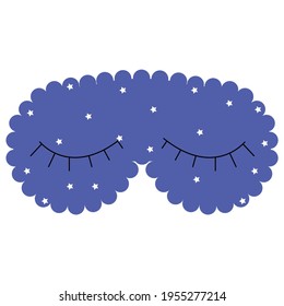Sleep mask. Night accessory to sleep, travel and recreation. Vector