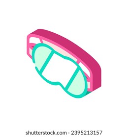sleep mask night isometric icon vector. sleep mask night sign. isolated symbol illustration