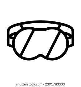 sleep mask night line icon vector. sleep mask night sign. isolated contour symbol black illustration