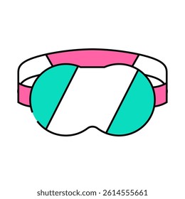 sleep mask night line icon vector. sleep mask night sign. isolated symbol illustration