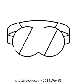 sleep mask night line icon vector. sleep mask night sign. isolated contour symbol black illustration