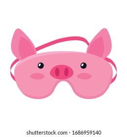 Sleep mask of pig vector icon.Cartoon vector icon isolated on white background sleep mask of pig .