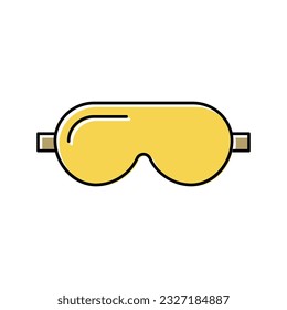 sleep mask silk color icon vector. sleep mask silk sign. isolated symbol illustration