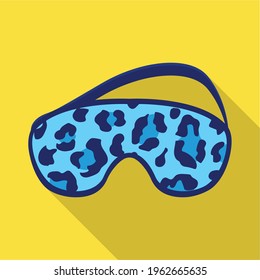Sleep mask vector flat icon. Vector illustration mask for eye on white background. Isolated flat illustration icon of sleep accessory .
