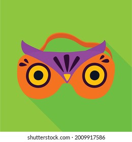 Sleep mask vector flat icon. Vector illustration mask for eye on white background. Isolated flat illustration icon of sleep accessory .