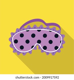 Sleep mask vector flat icon. Vector illustration mask for eye on white background. Isolated flat illustration icon of sleep accessory .