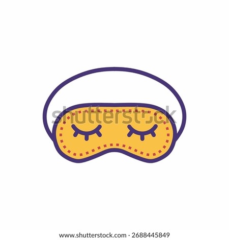 Sleep Mask Vector Icon for Nighttime Rest and Relaxation