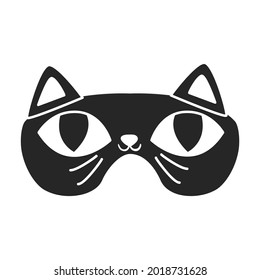 Icono vector máscara de suspensión.Icono vector negro aislado en máscara de sueño de fondo blanco.