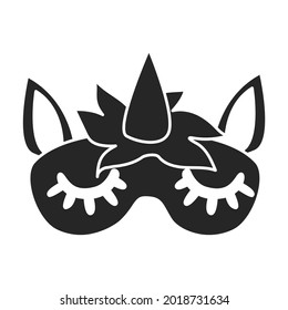 Sleep mask vector icon.Black vector icon isolated on white background sleep mask.