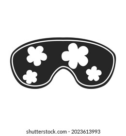 Sleep mask vector icon.Black vector icon isolated on white background sleep mask.