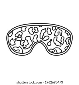Sleep mask vector outline icon. Vector illustration mask for eye on white background. Isolated outline illustration icon of sleep accessory .