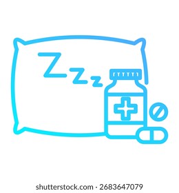Elemento Ícone Sleep Medicine Para Design