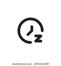 Sleep mode clock time icon Vector