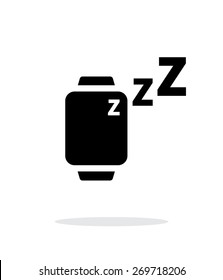 Sleep mode in smart watches simple icon on white background. Vector illustration.
