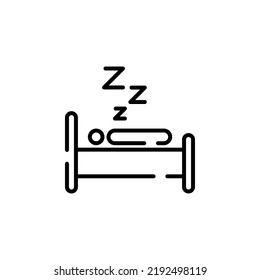 Sleep, Nap, Night Dotted Line Icon Vector Illustration Logo Template. Suitable For Many Purposes.