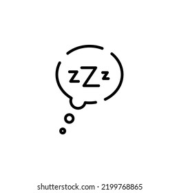 Schlafen, Nap, Nachtpunktlinke Symbol Vektorgrafik Logo Vorlage. geeignet für viele Zwecke
