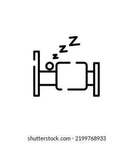 Plantilla De Logotipo De Ilustración De Icono De Línea Dotada Nocturna, Sleep, Nap. Adecuado Para Muchos Fines