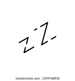 Sleep, Nap, Night Dotted Line Icon Vector Illustration Logo Template. Suitable For Many Purposes