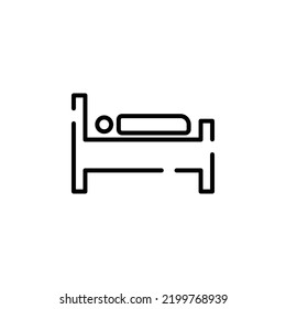 Sleep, Nap, Night Dotted Line Icon Vector Illustration Logo Template. Suitable For Many Purposes