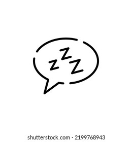 Sleep, Nap, Night Dotted Line Icon Vector Illustration Logo Template. Suitable For Many Purposes