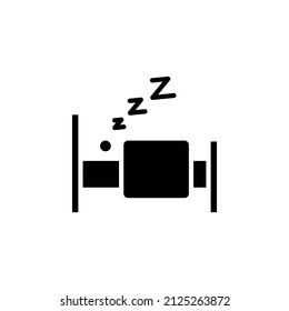 Sleep, Nap, Night Solid Icon Vector Illustration Logo Template. Suitable For Many Purposes.
