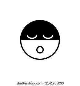 Sleep, Nap, Night Solid Line Icon Vector Illustration Logo Template. Suitable For Many Purposes.