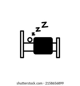 Sleep, Nap, Night Solid Line Icon Vector Illustration Logo Template. Suitable For Many Purposes.