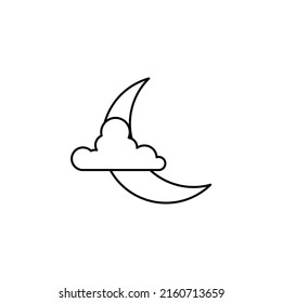 Sleep, Nap, Night Thin Line Icon Vector Illustration Logo Template. Suitable For Many Purposes.