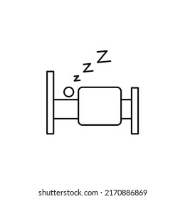 Sleep, Nap, Night Thin Line Icon Vector Illustration Logo Template. Suitable For Many Purposes.