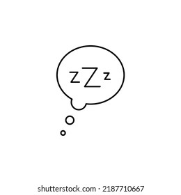 Sleep, Nap, Night Thin Line Icon Vector Illustration Logo Template. Suitable For Many Purposes.