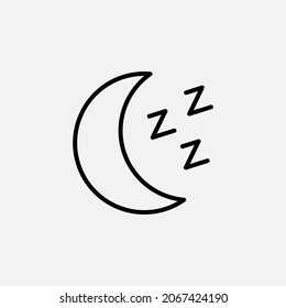 Sleep, night line icon design concept