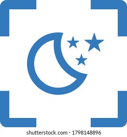 Sleep, night mode blue icon