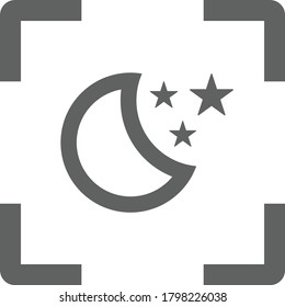 Sleep, night mode gray icon