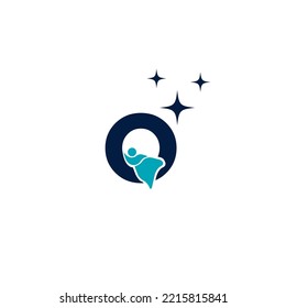 Sleep O letter logo design template elements. Modern abstract digital alphabet letter logo. Vector illustration. Sleep letter logo.