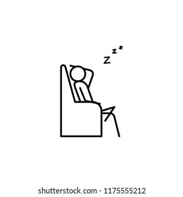 sleep on couch outline icon. Element of lazy person icon for mobile concept and web apps. Thin line icon sleep on couch can be used for web and mobile