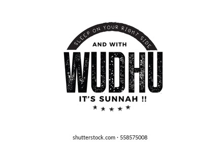 sleep on your right side and with wudhu its sunnah vectro