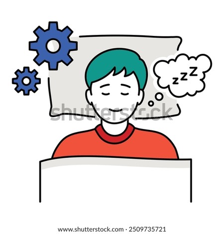 Sleep Optimization Icon Design. Represents Sleep Quality, Rest, Health, Well-being. Vector icon with editable Strokes and Colors.