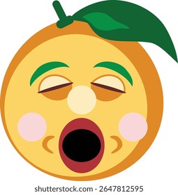 Sleep Orange Expression Face Emoji