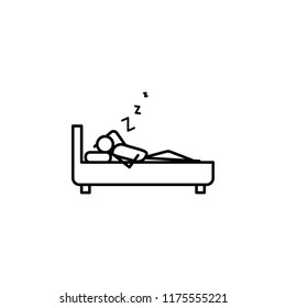 sleep outline icon. Element of lazy person icon for mobile concept and web apps. Thin line icon sleep can be used for web and mobile
