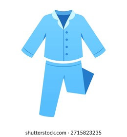 Ilustração isolada do vetor de pijamas de sono