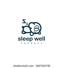 sleep panda logo design template for sleep therapy company.