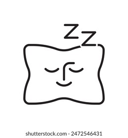 Sleep Pillow Icon Sign Symbol