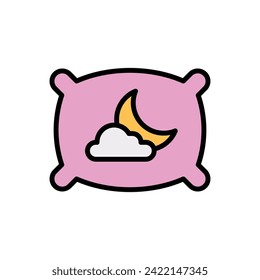 Sleep Pillow Icon Vector Illustration
